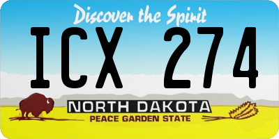 ND license plate ICX274