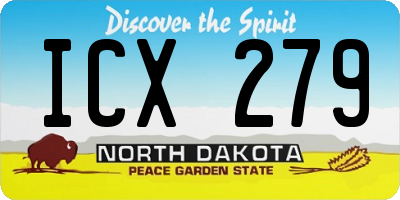 ND license plate ICX279
