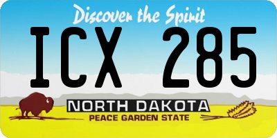 ND license plate ICX285