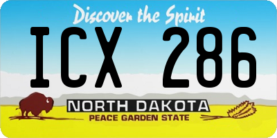 ND license plate ICX286