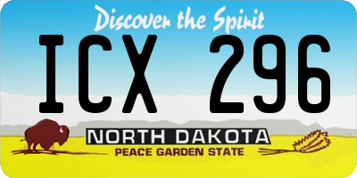ND license plate ICX296