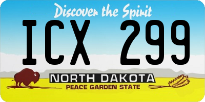 ND license plate ICX299