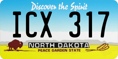 ND license plate ICX317