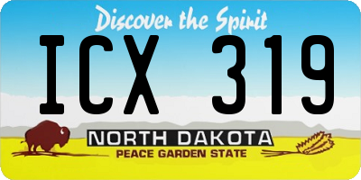 ND license plate ICX319