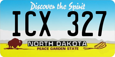 ND license plate ICX327
