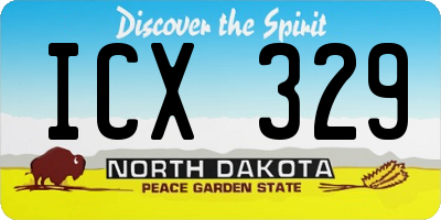 ND license plate ICX329