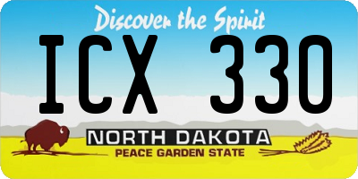 ND license plate ICX330