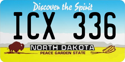 ND license plate ICX336