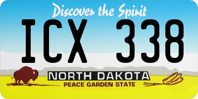 ND license plate ICX338