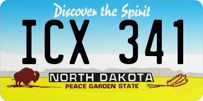 ND license plate ICX341