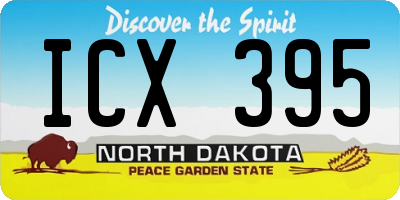 ND license plate ICX395