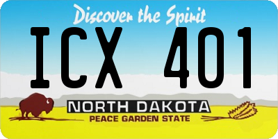 ND license plate ICX401