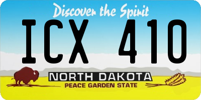 ND license plate ICX410