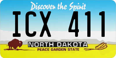 ND license plate ICX411