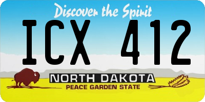 ND license plate ICX412
