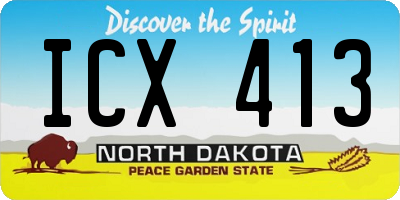 ND license plate ICX413