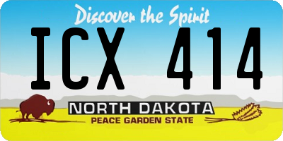 ND license plate ICX414