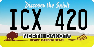 ND license plate ICX420