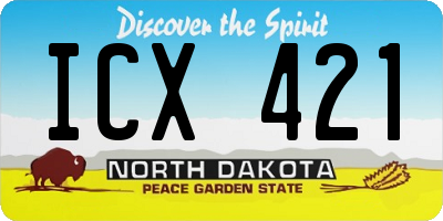 ND license plate ICX421