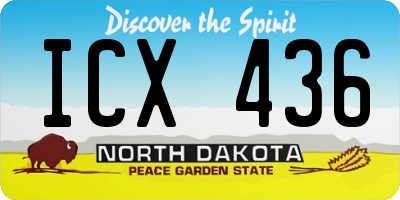 ND license plate ICX436