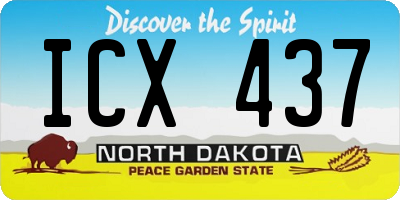 ND license plate ICX437