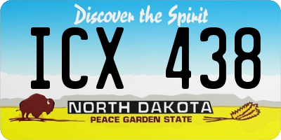 ND license plate ICX438