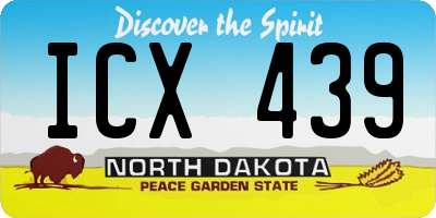 ND license plate ICX439