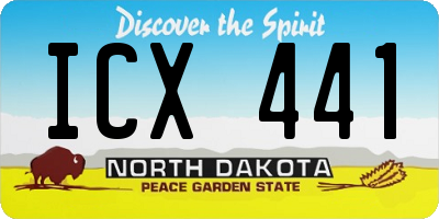 ND license plate ICX441
