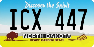 ND license plate ICX447