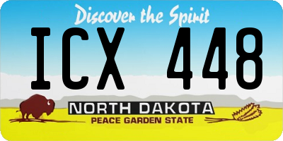 ND license plate ICX448