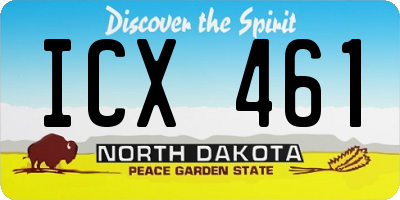 ND license plate ICX461