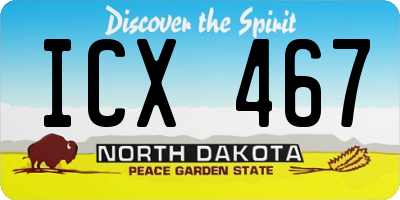ND license plate ICX467