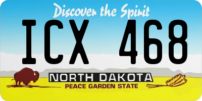 ND license plate ICX468