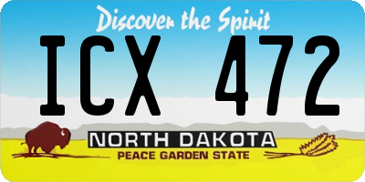 ND license plate ICX472