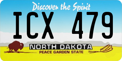 ND license plate ICX479