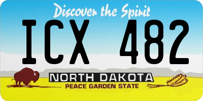 ND license plate ICX482