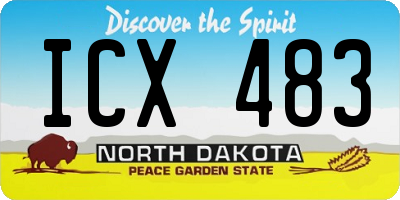 ND license plate ICX483