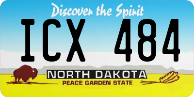 ND license plate ICX484
