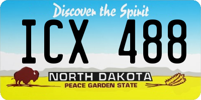ND license plate ICX488