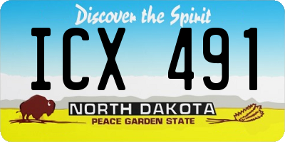 ND license plate ICX491