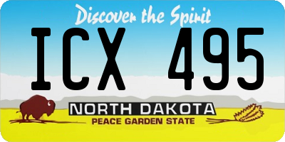 ND license plate ICX495