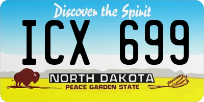 ND license plate ICX699