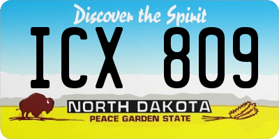 ND license plate ICX809