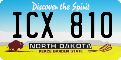 ND license plate ICX810