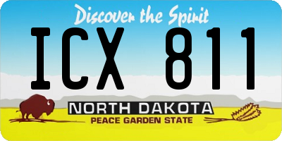 ND license plate ICX811