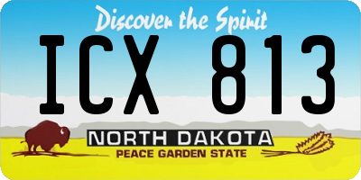 ND license plate ICX813