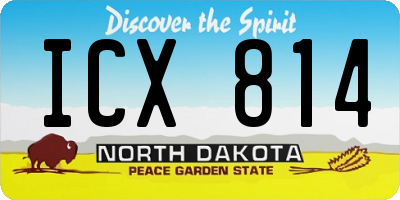 ND license plate ICX814