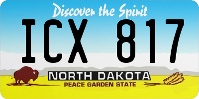 ND license plate ICX817