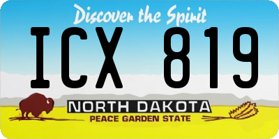 ND license plate ICX819