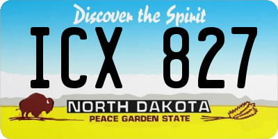 ND license plate ICX827